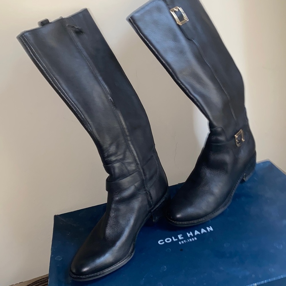 Cole Haan Kenmare Riding  Boot Black in original box